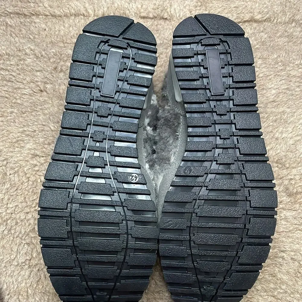 La Montelliana M65 Rabbit Fur Sneakers Gray Size‎ 42 New Retails $660